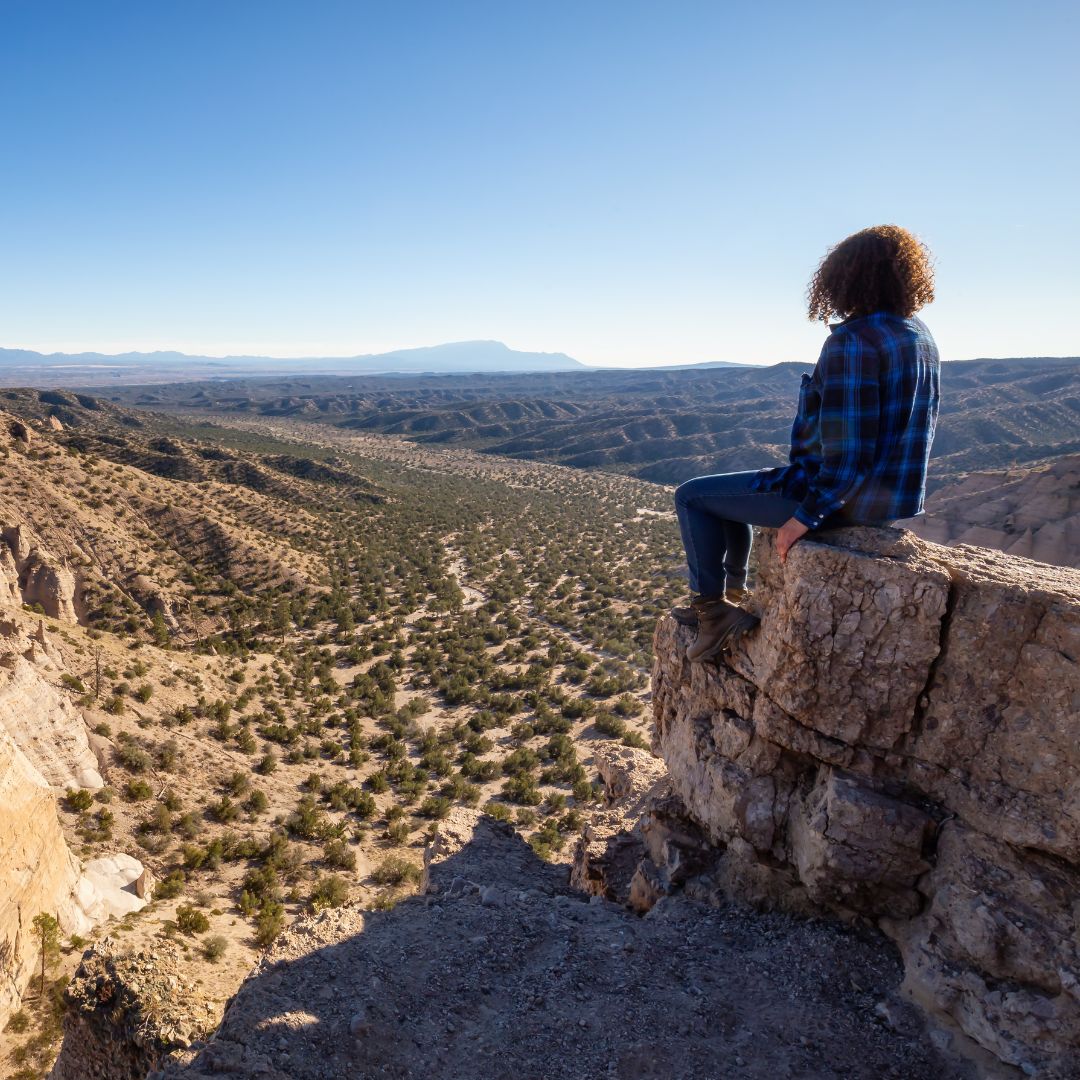 woman enjoying view