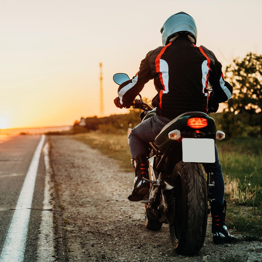 person riding motorcycle