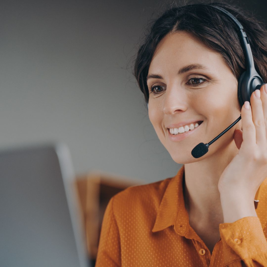 customer service woman on the phone