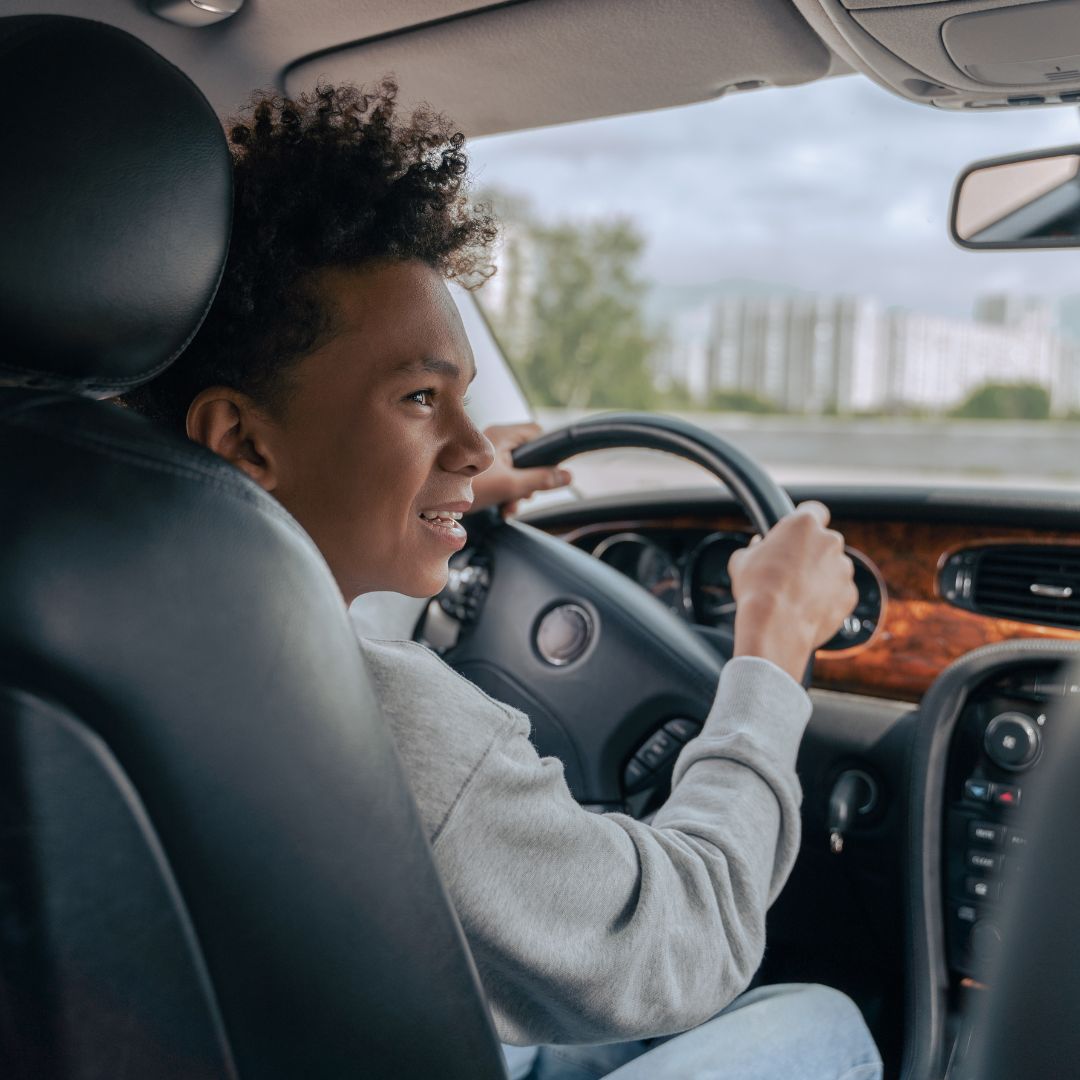 Teen behind the wheel