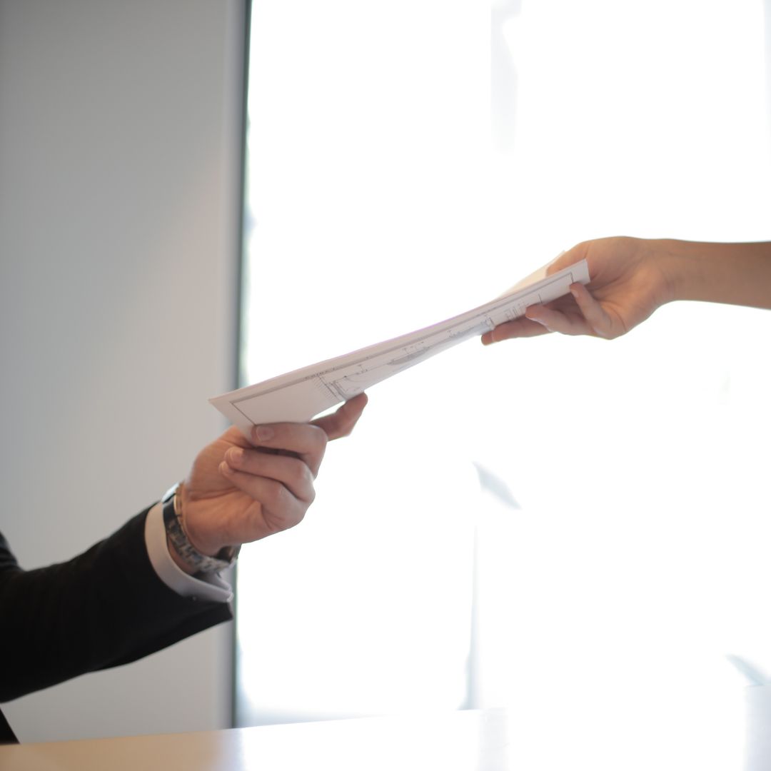 Submitting paperwork